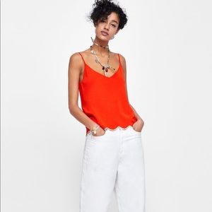 Zara Scalloped Top